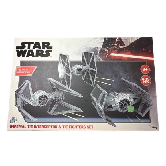 Star Wars Paper Model Kit Imperial TIE Interceptor & TIE Fighters 405 Pcs - Picture 1 of 9